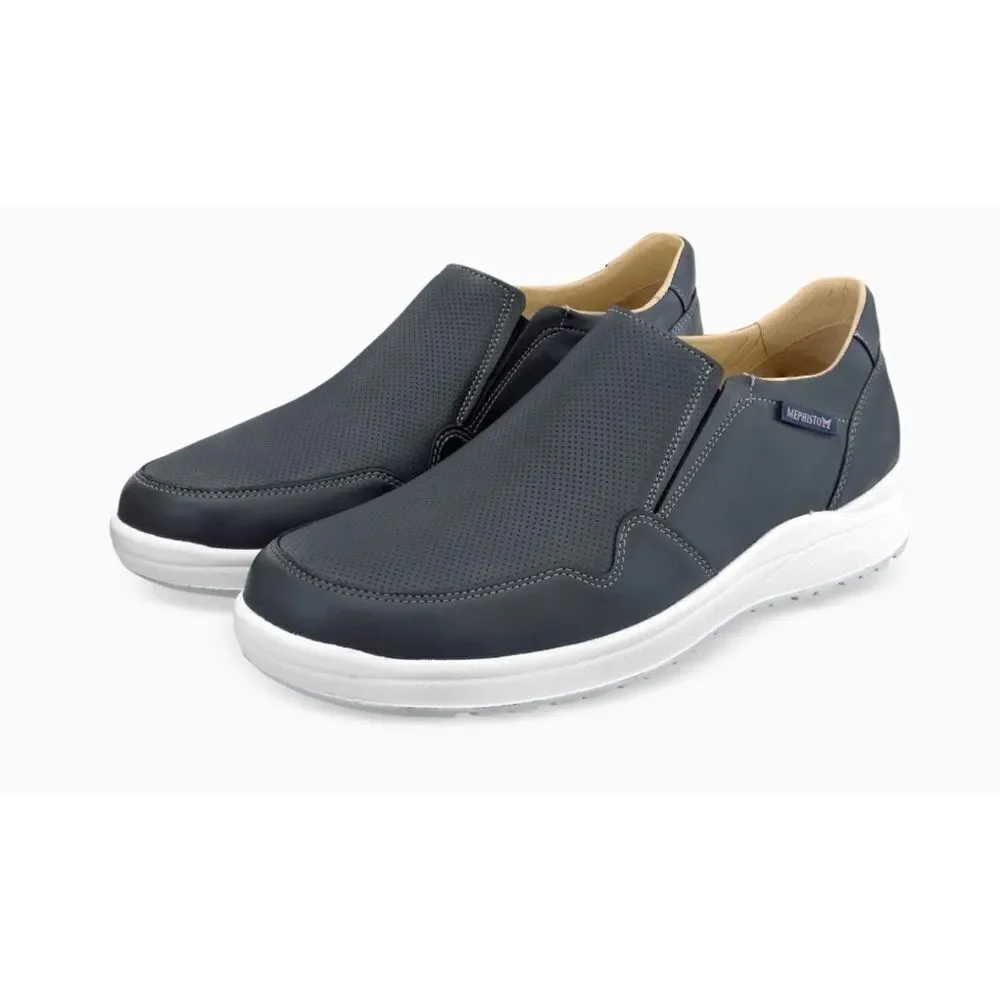 Mephisto Valter Leather Slip on loafers in Navy Size 10.5